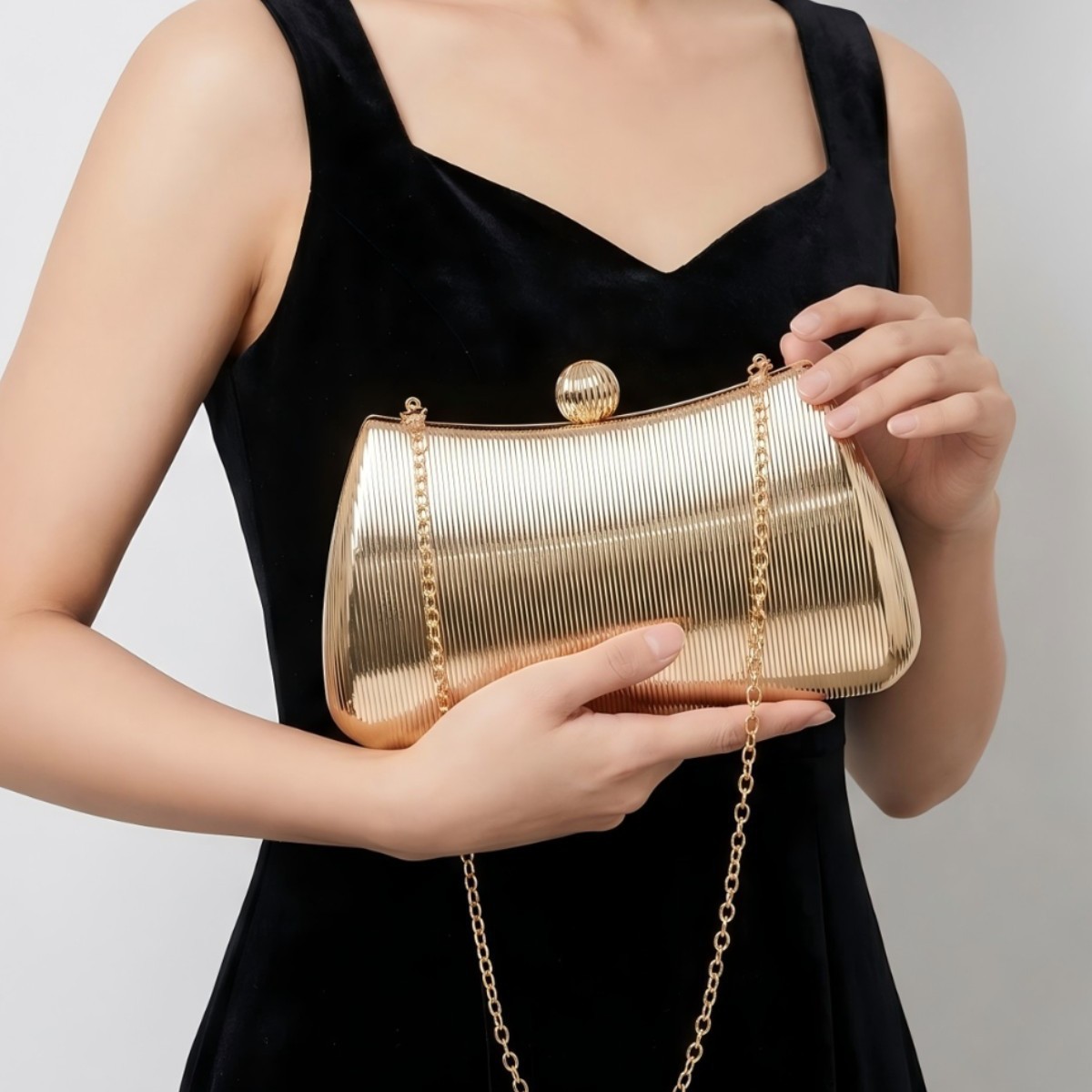 Women Bags Gold - Borsa da sera elegante da donna,