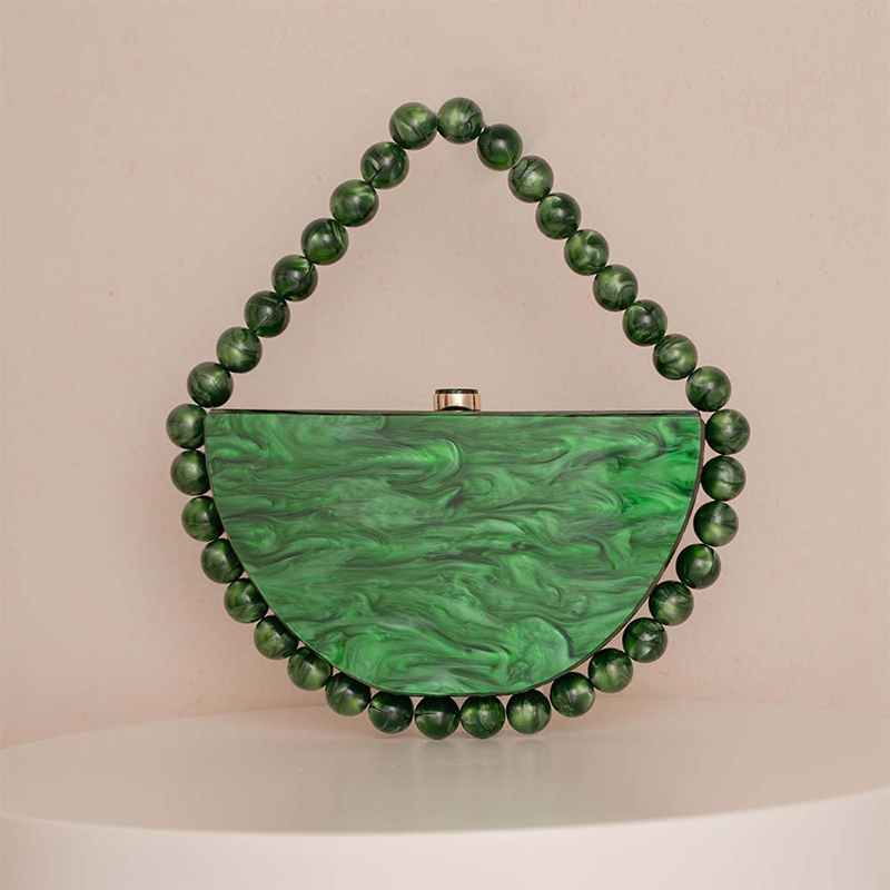 Tortoiseshell Bag Acrylic - Pochette di lusso con catena di