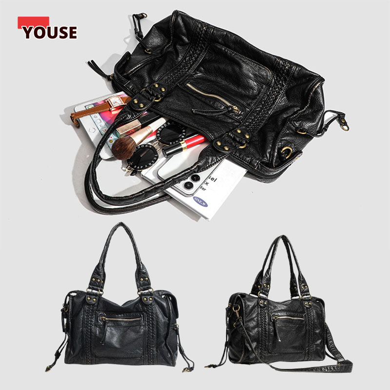 Women Bags Gold - Borsa tote da donna in morbida