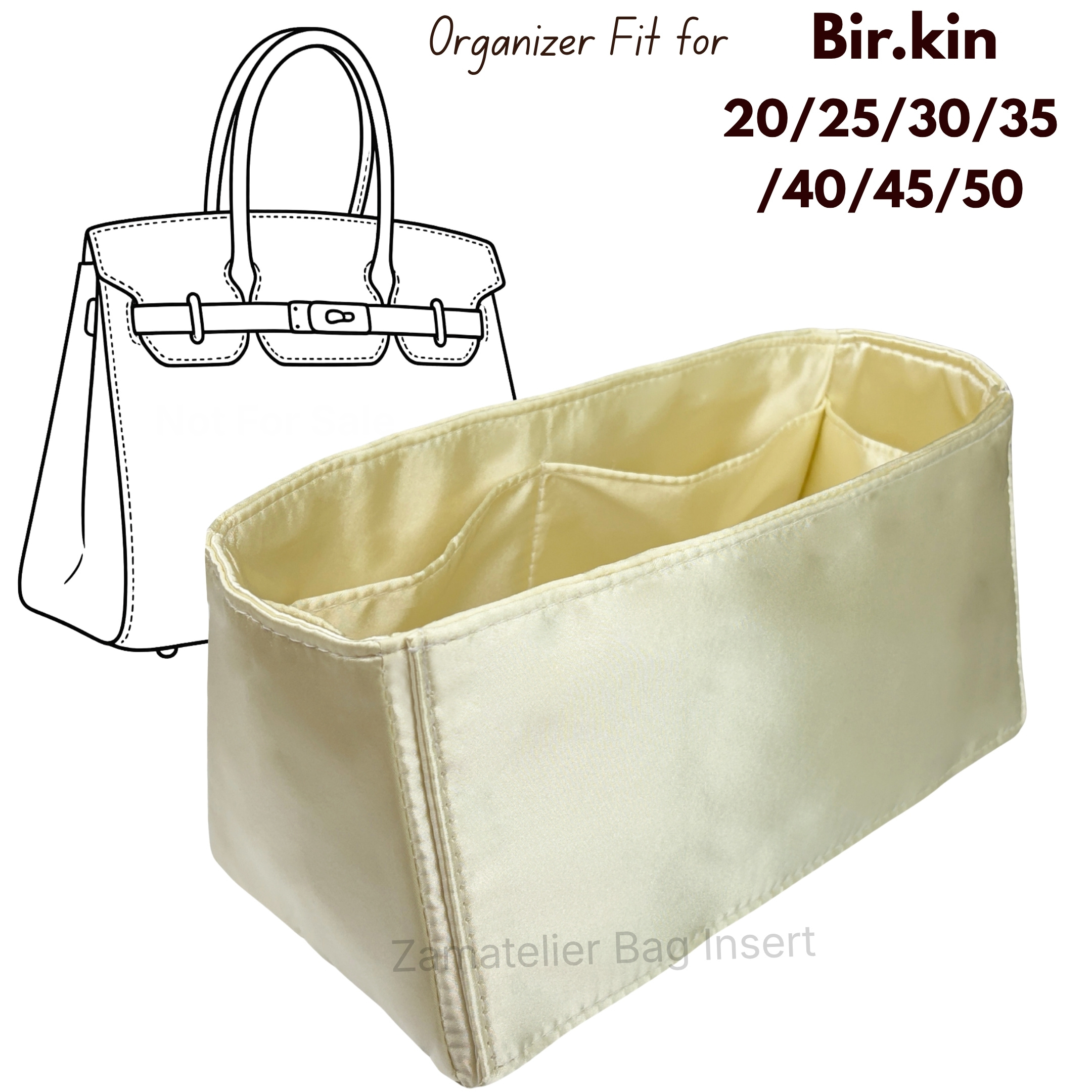 Women'S Bag - Inserto in Seta su Misura per