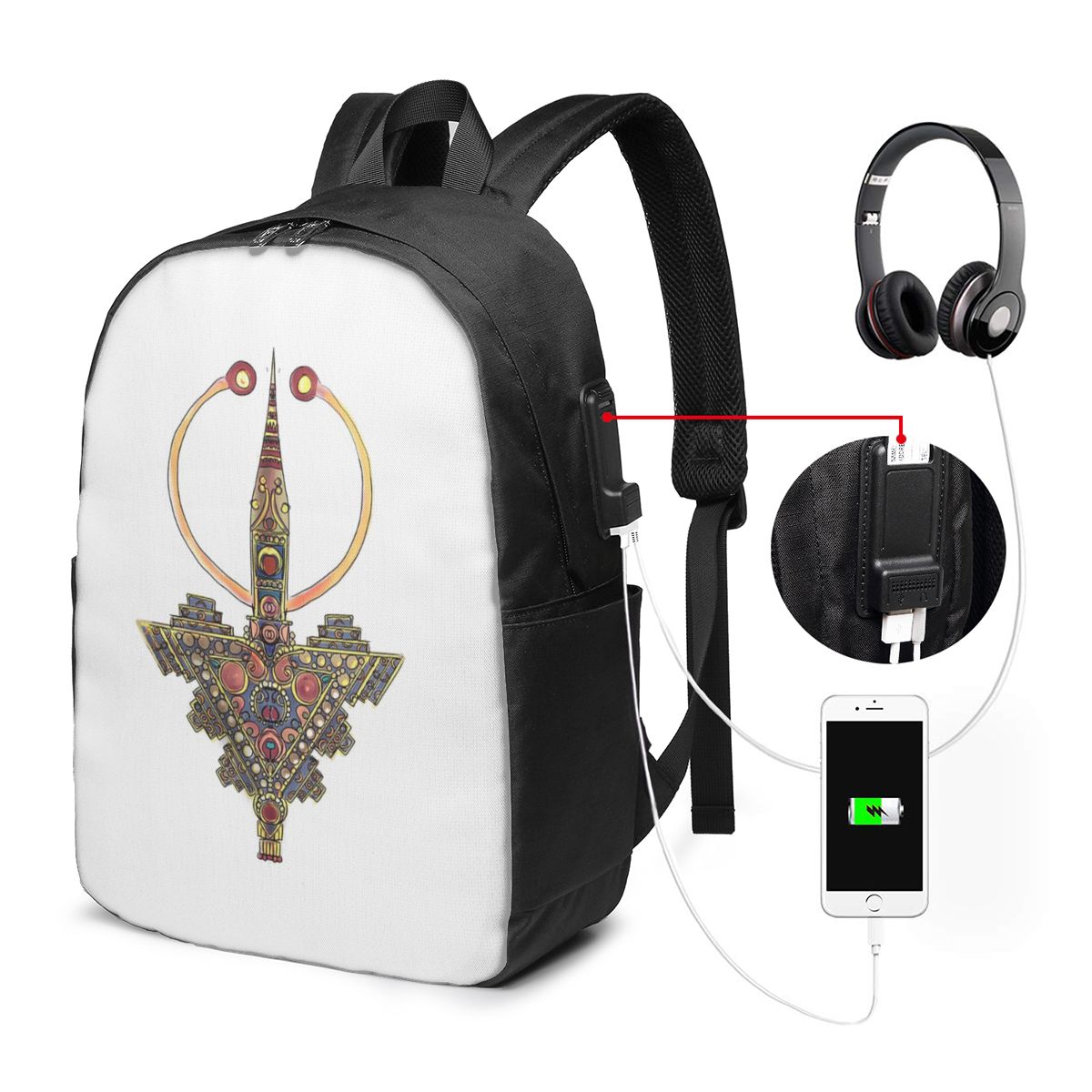 Women'S Bags Travel - Zaino da viaggio Kabyle Jewelry Amazigh