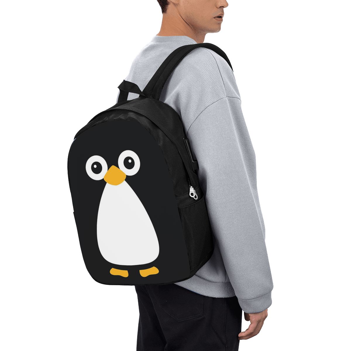 Women'S Bags Travel - Simpatico zaino con pinguino vettoriale, borsa