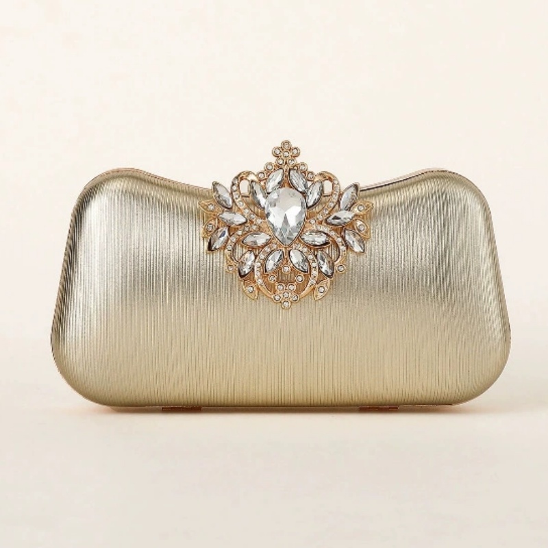 Borsa Clutch in Velluto Verde  - Women Bags Gold recensione e prezzo