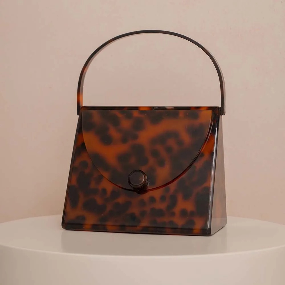 Nuova Borsa Clutch in Acrilico - Tortoiseshell Bag Acrylic recensione e prezzo