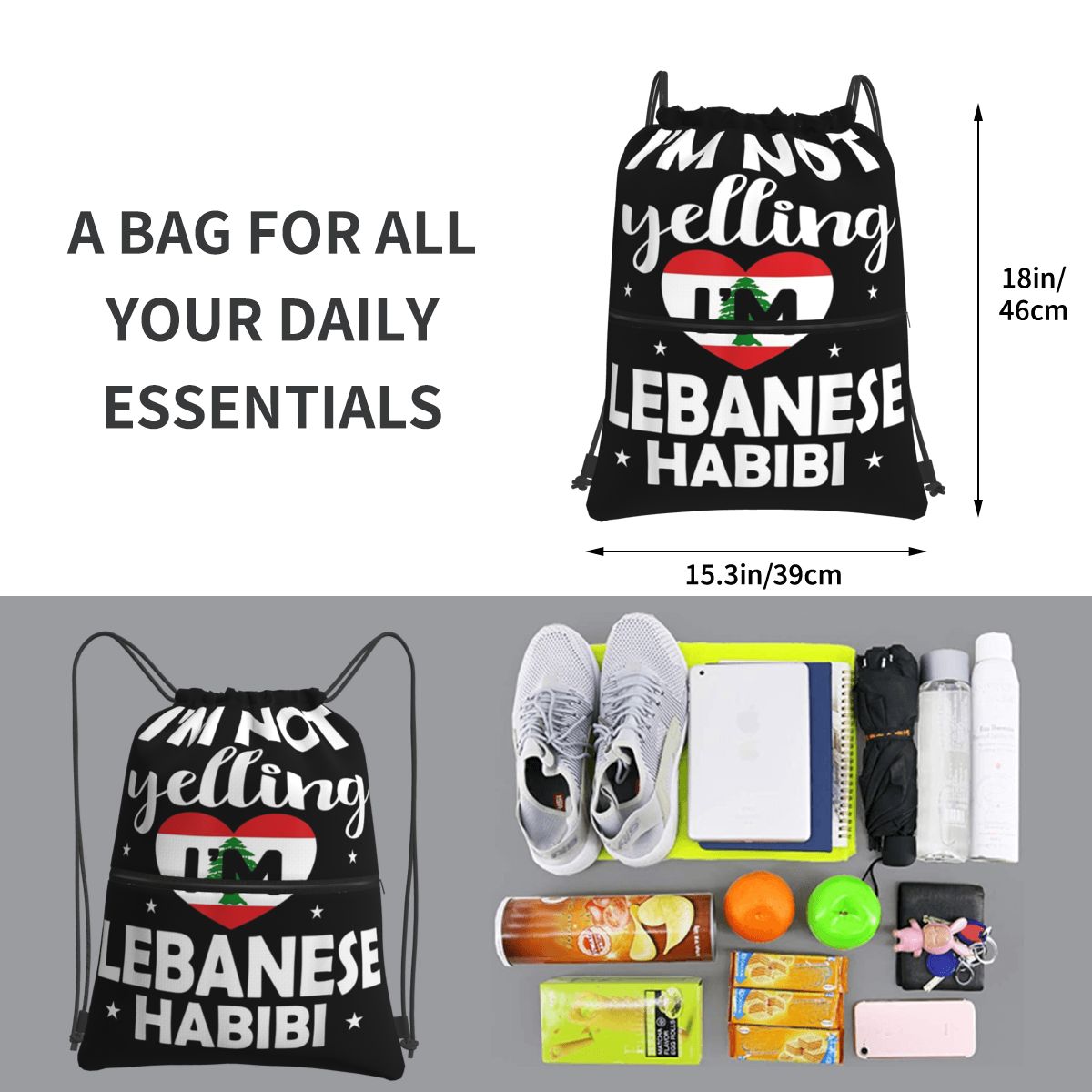 Zaini con bandiera libanese, z - Women Bags Lebanon recensione e prezzo