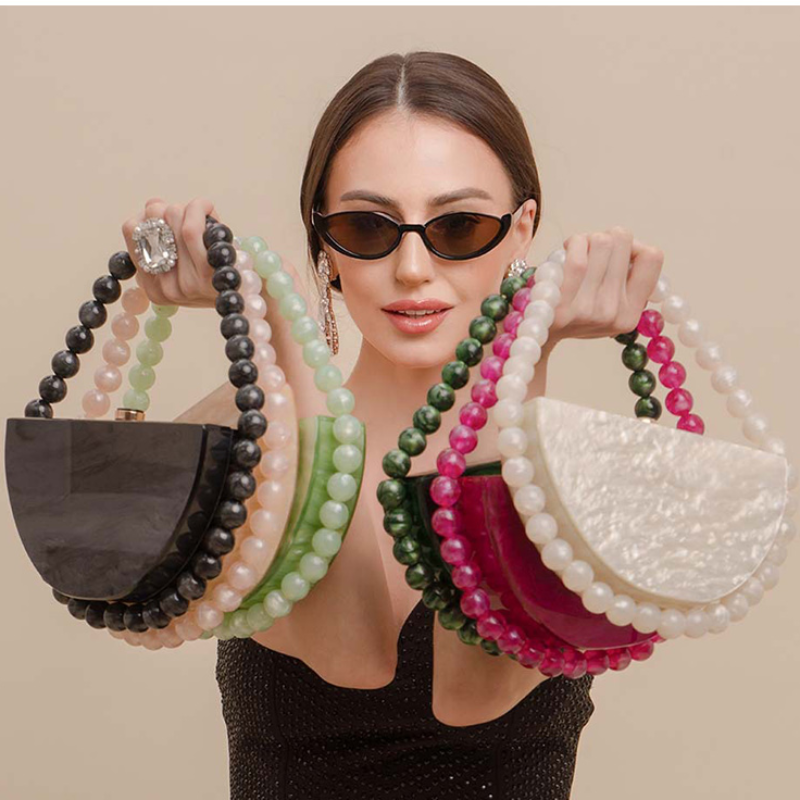 Pochette di lusso con catena d - Tortoiseshell Bag Acrylic recensione e prezzo