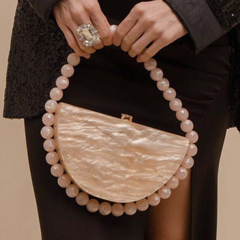 Pochette di lusso con catena d - Tortoiseshell Bag Acrylic recensione e prezzo
