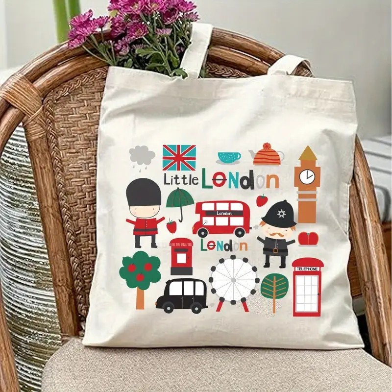 Borsa tote in tela con grafica - Women Bags In Uk recensione e prezzo