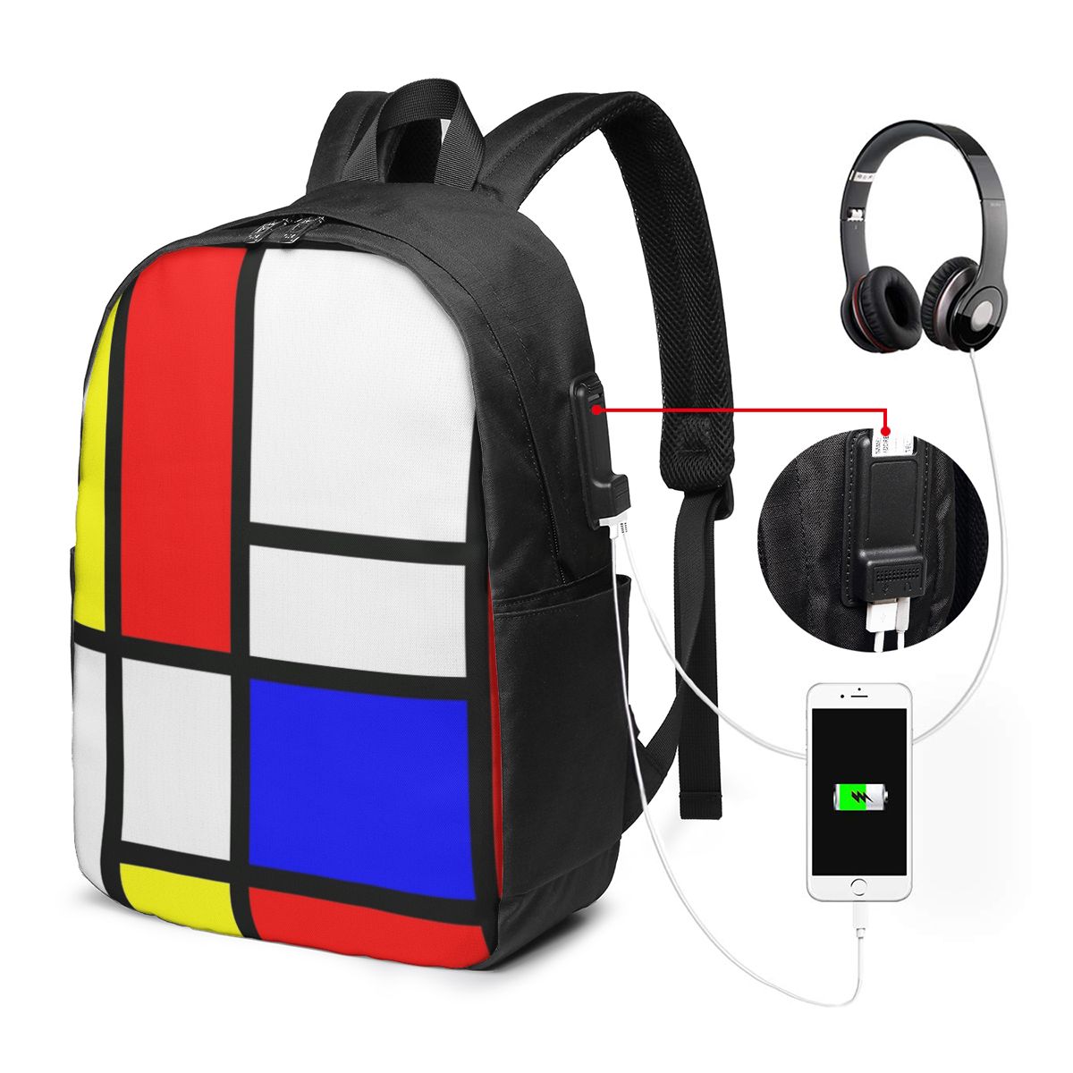 Zaino Piet Mondrian Compositio - Women'S Bags Travel recensione e prezzo