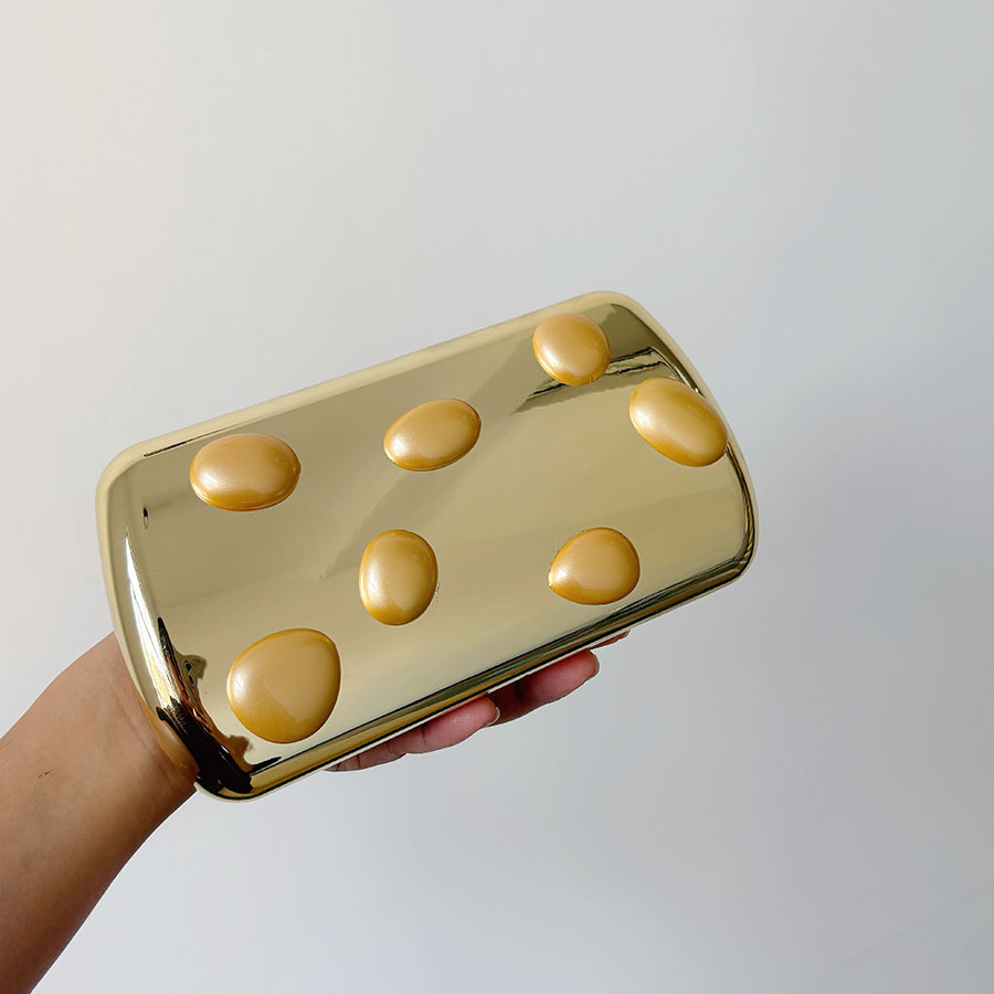 Pochette con chiusura in metal - Women Bags Gold recensione e prezzo