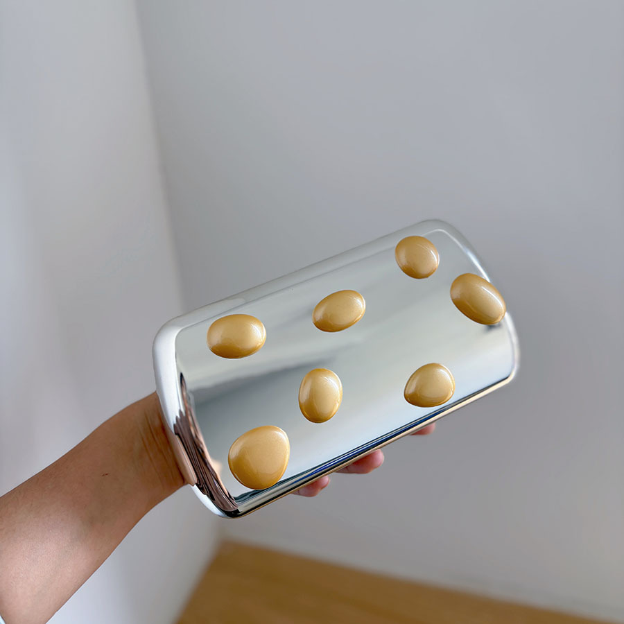 Pochette con chiusura in metal - Women Bags Gold recensione e prezzo