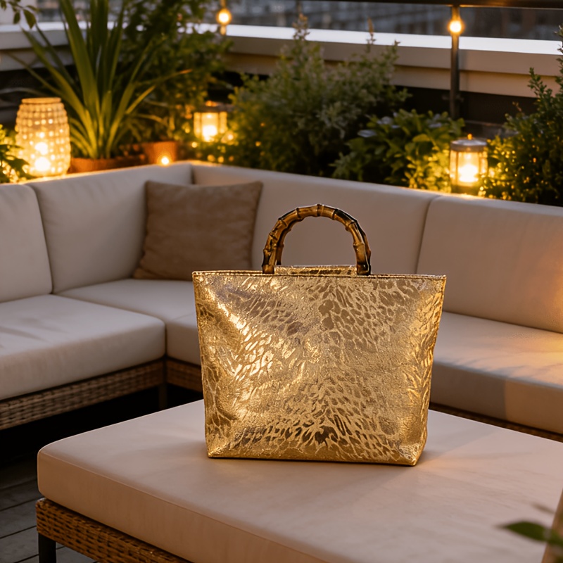 Borsa tote da donna in jacquar - Women Bags Gold recensione e prezzo