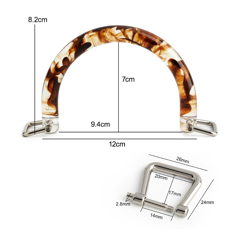 1/2/4 Pezzi Manico per Borsa i - Tortoiseshell Bag Acrylic recensione e prezzo