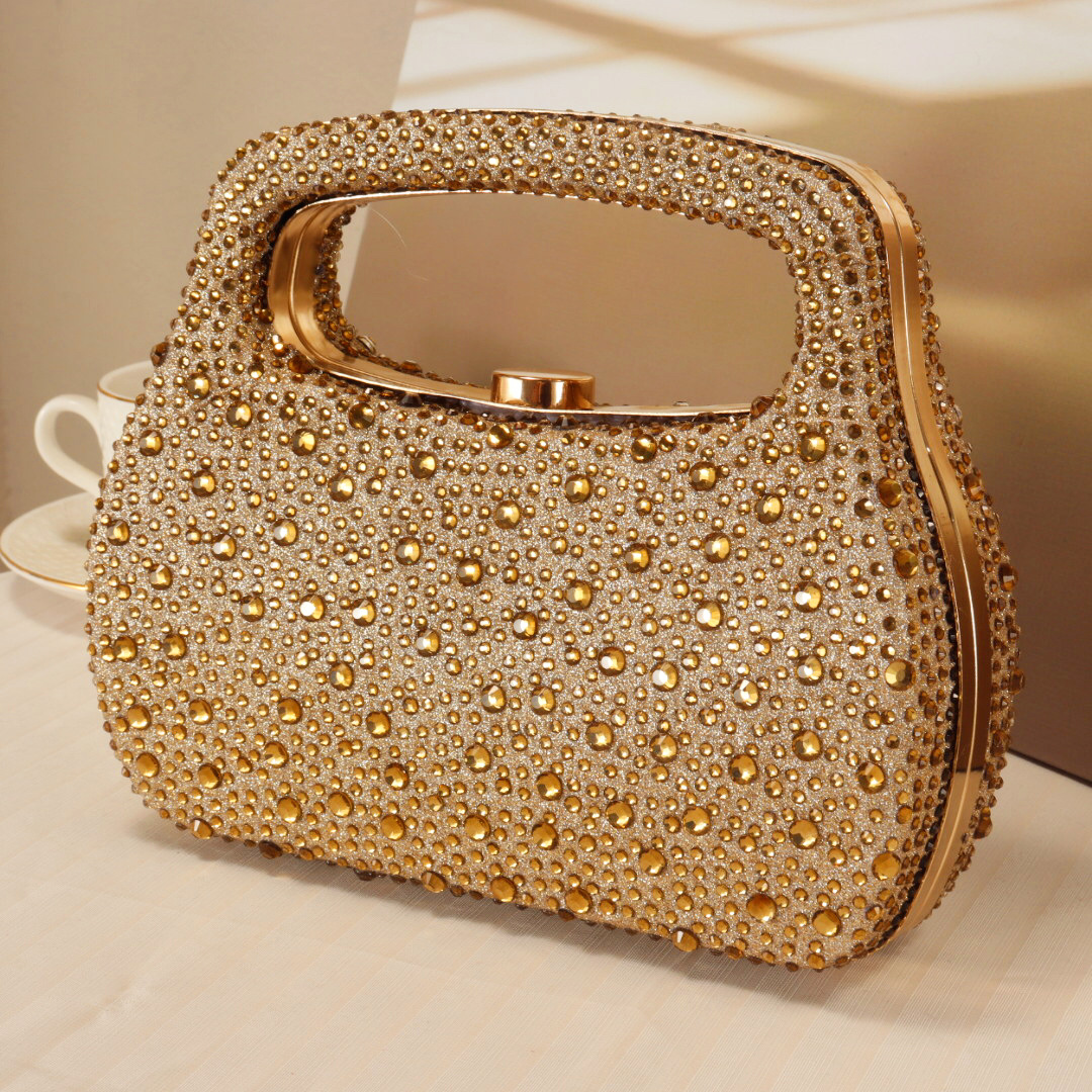 Borsa da sera di lusso con gli - Women Bags Gold recensione e prezzo