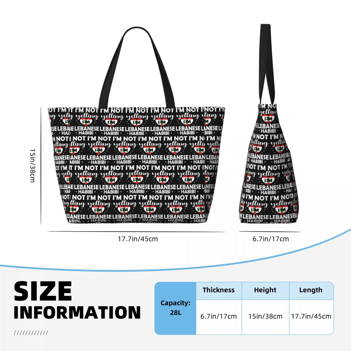 Borsa tote da spiaggia con ban - Women Bags Lebanon recensione e prezzo
