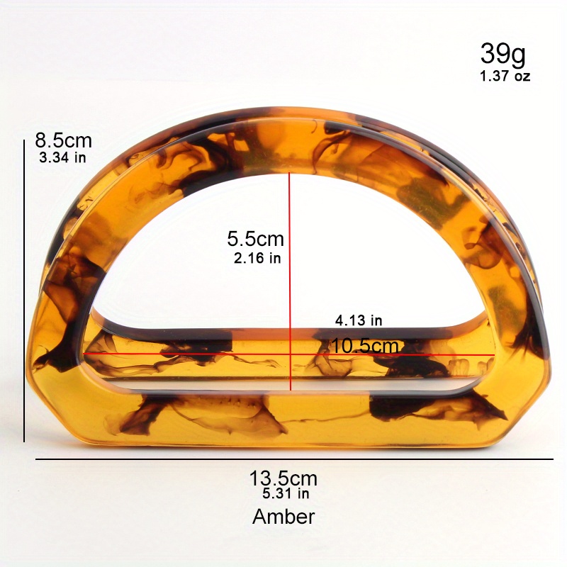 2PCS Maniglia in guscio di tar - Tortoiseshell Bag Acrylic recensione e prezzo