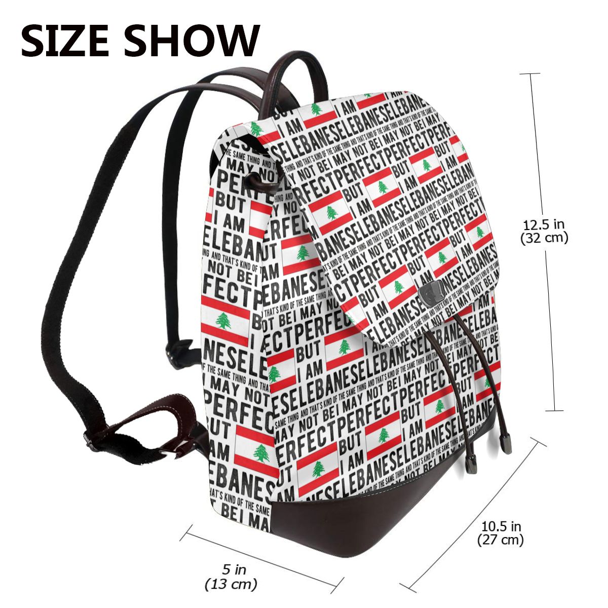 Zaino con bandiera libanese, p - Women Bags Lebanon recensione e prezzo