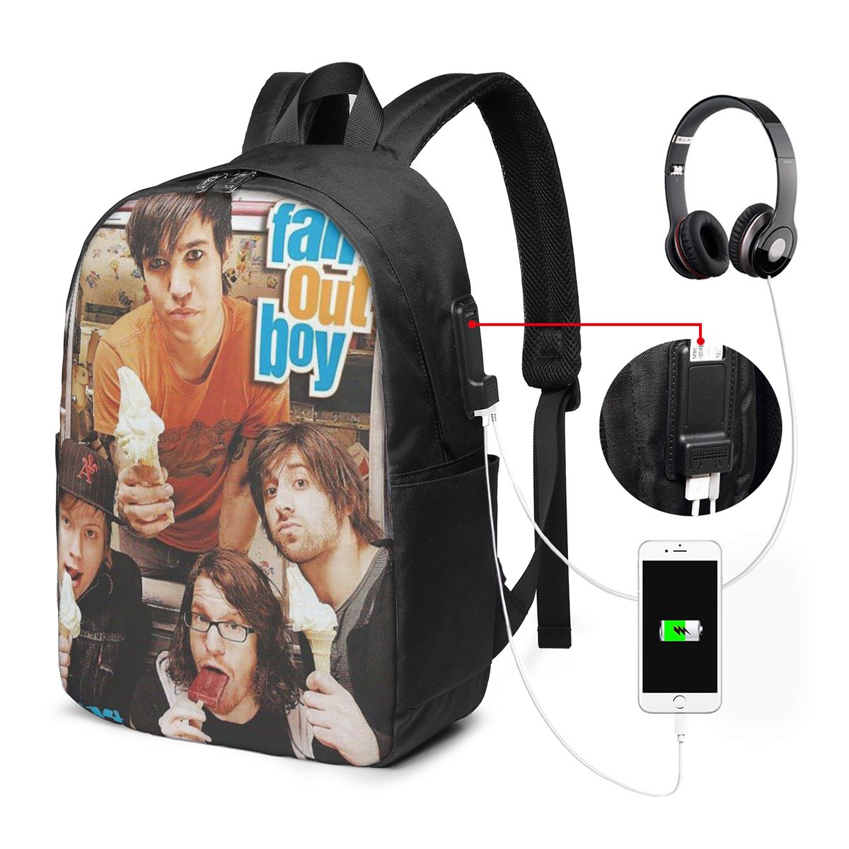 Zaino Fall Out Boy, borsa da v - Women'S Bags Travel recensione e prezzo